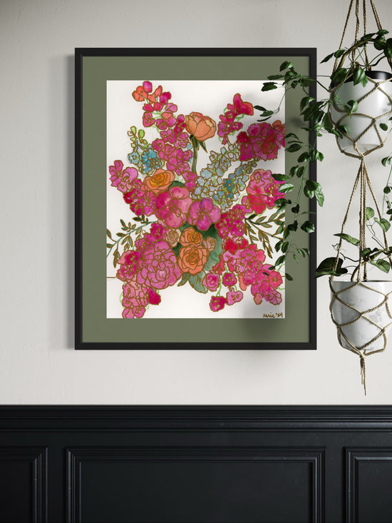 Wild Bougainvillea Watercolor Print